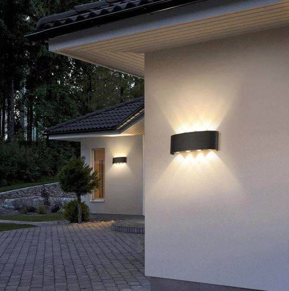 Aplica LED de fatada 10w Negru 3000K