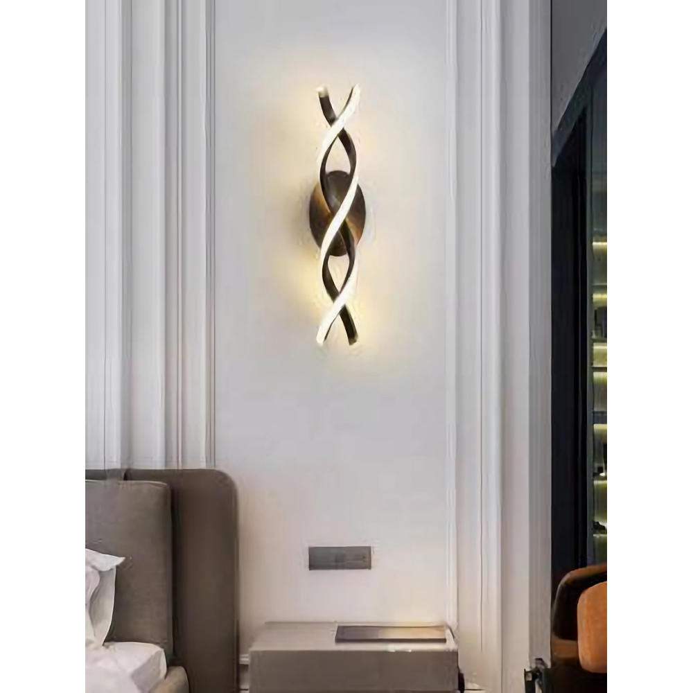 Aplica LED infinit CCT neagra 40W