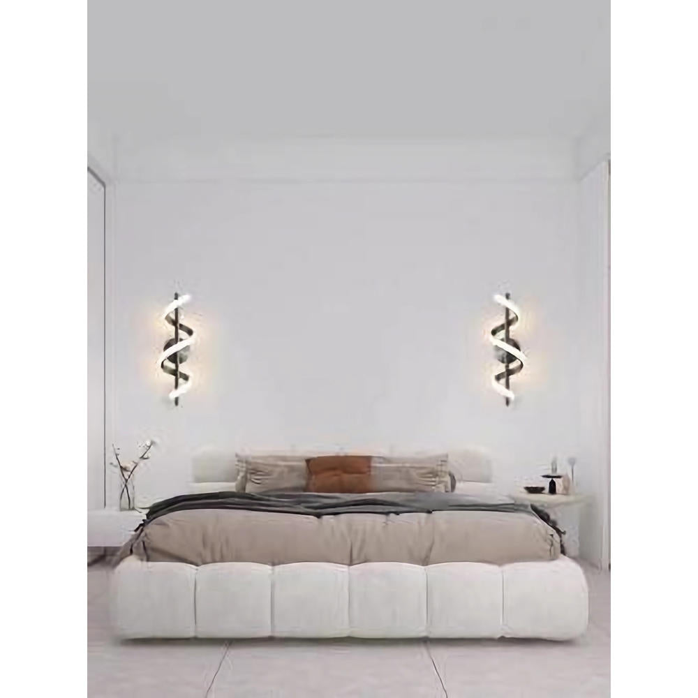 Aplica LED CCT neagra 12W