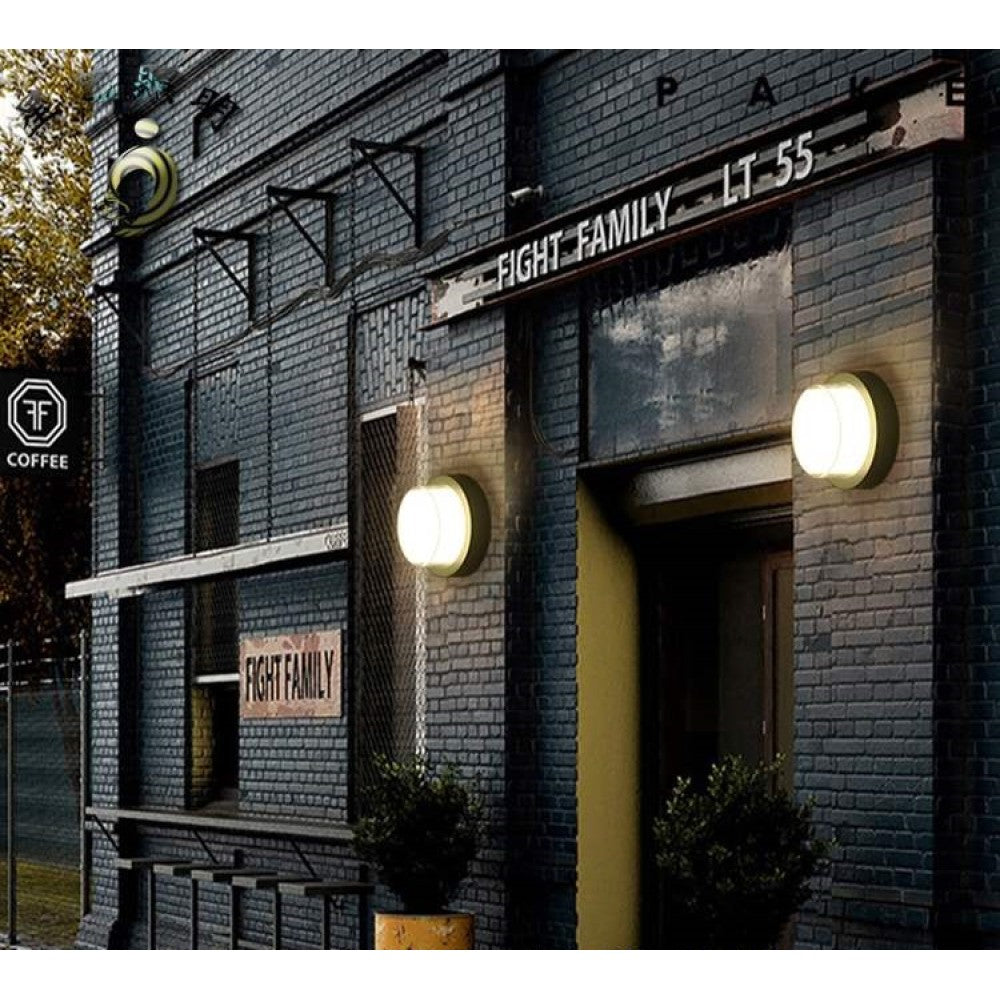 Aplica LED exterior rotunda/patrata IP65 12W