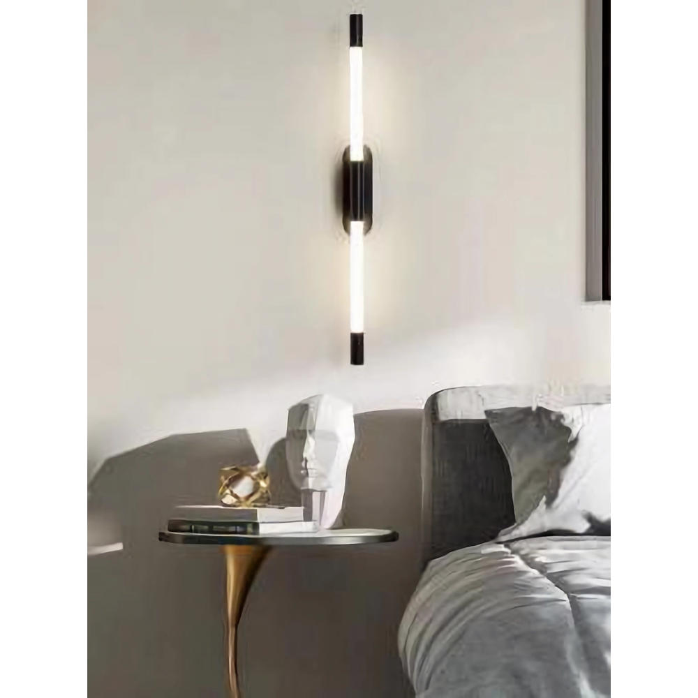 Aplica LED moderna de perete CCT neagra 16W