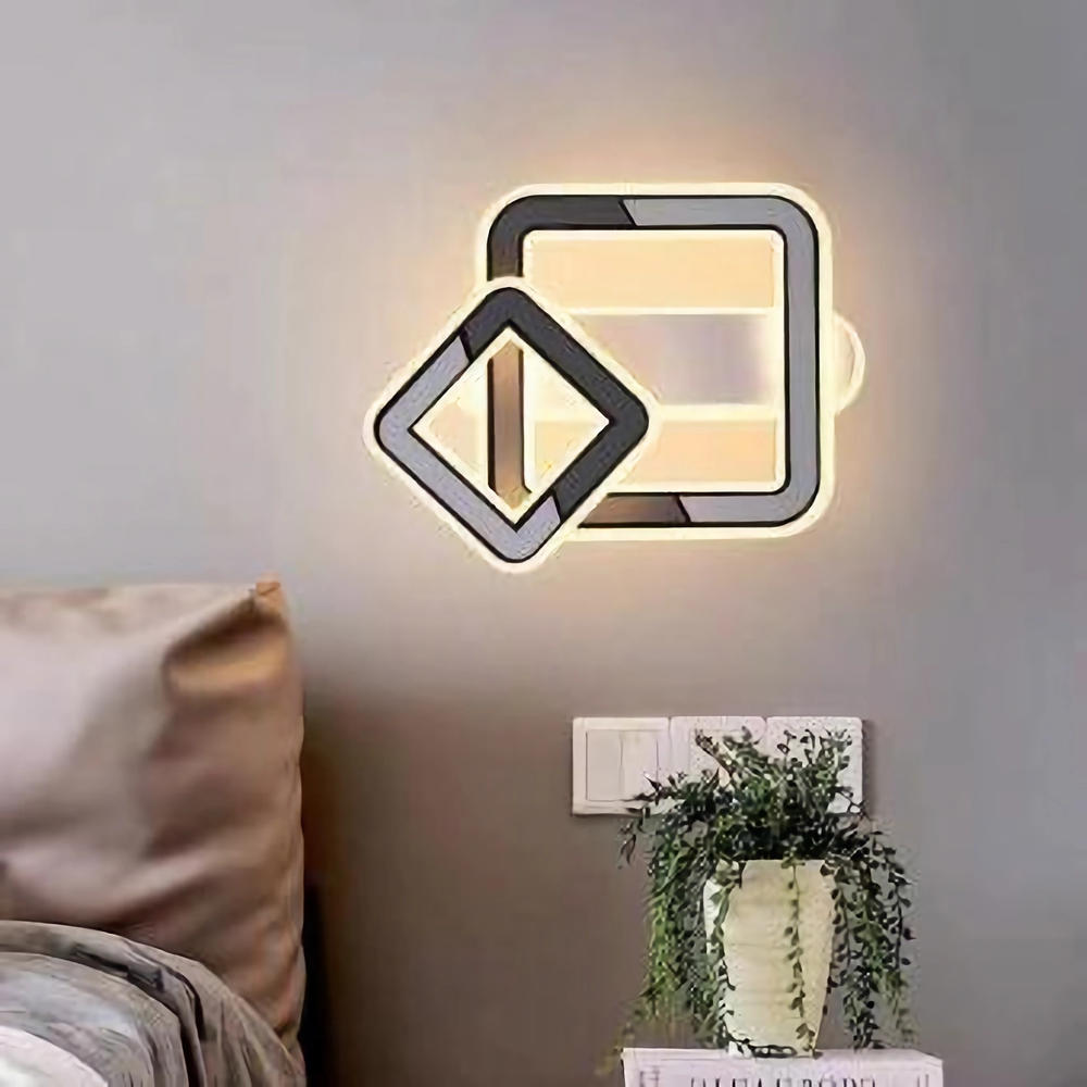 Aplica LED 3 functii bicolor Alb-Gri 30W