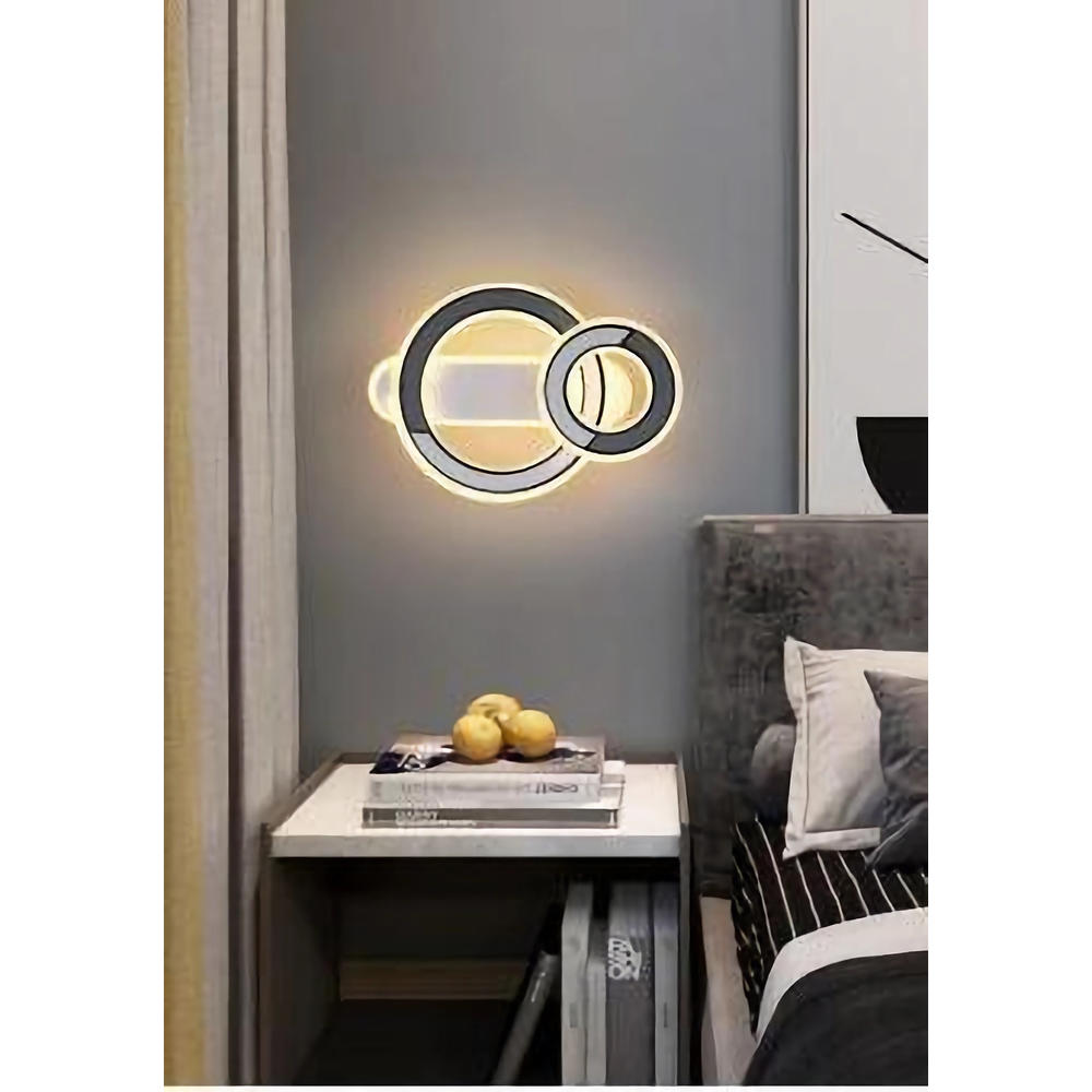 Aplica LED 3 functii bicolor Alb-Gri 30W