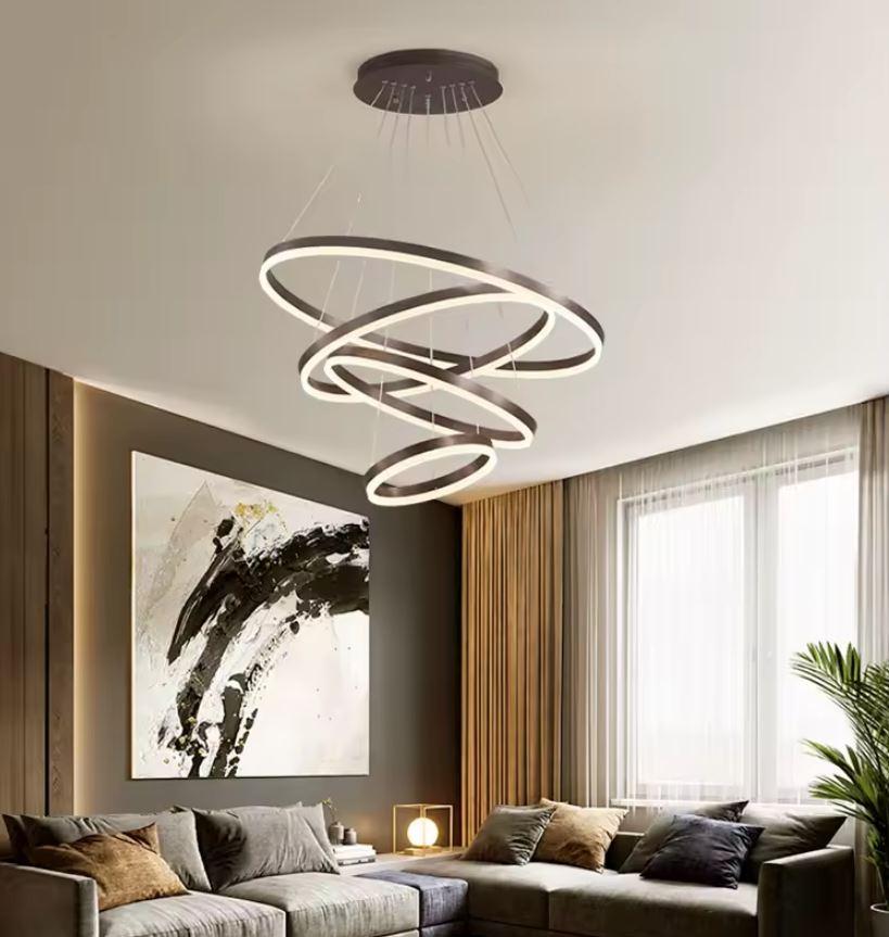 Lustra LED 3 functii cu telecomanda 180W Negru