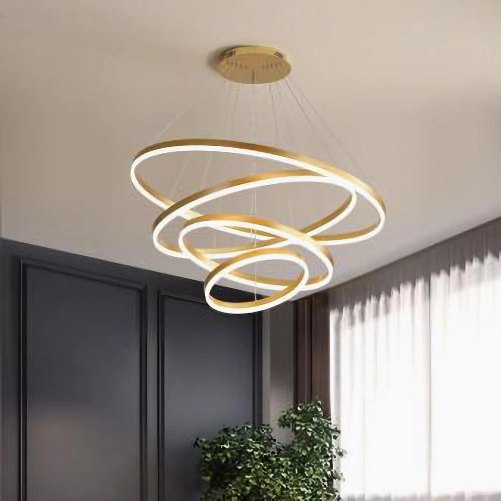 Lustra LED dimabila telecomanda Gold 180W