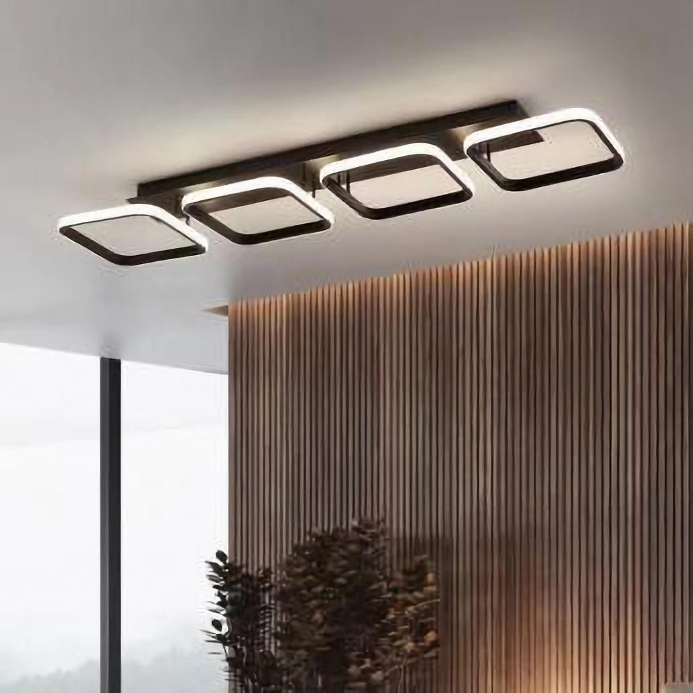 Lustra LED 4 patrate CCT 3 functii 96W