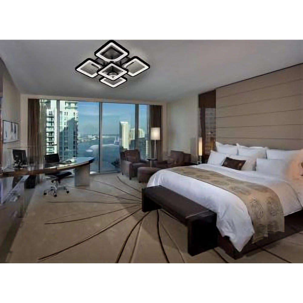 Lustra LED BigM dimabila cu telecomanda 3 functii 120W aplicatie Neagra