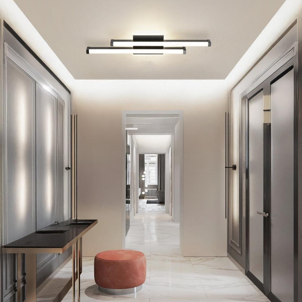 Aplica LED Lines 3 functii Neagra 24W