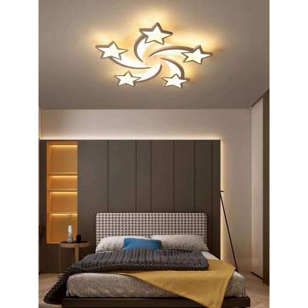 Lustra LED CCT alba cu telecomanda Stars 100W