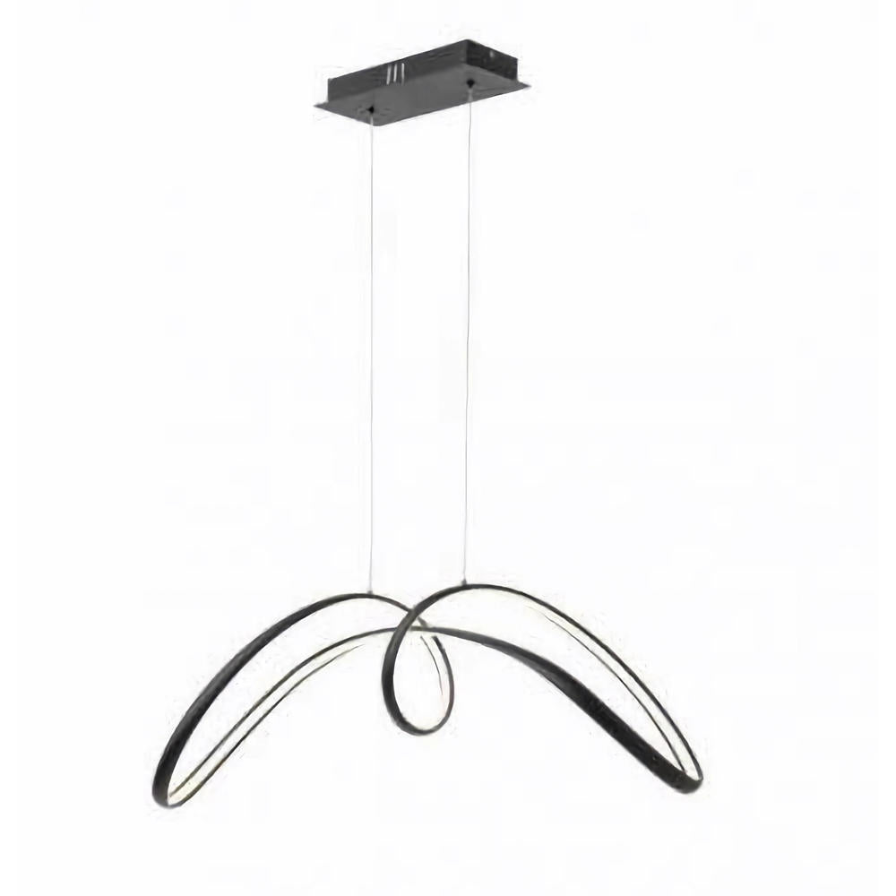 Lustra LED spiral neagra CCT cu telecomanda 108W