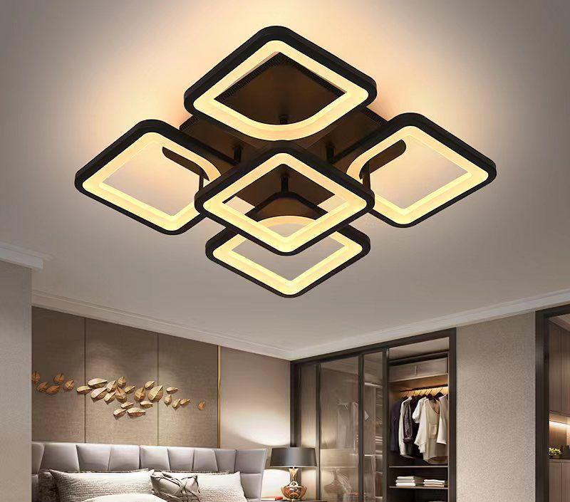 Lustra Led dimabila CCT neagra 90W