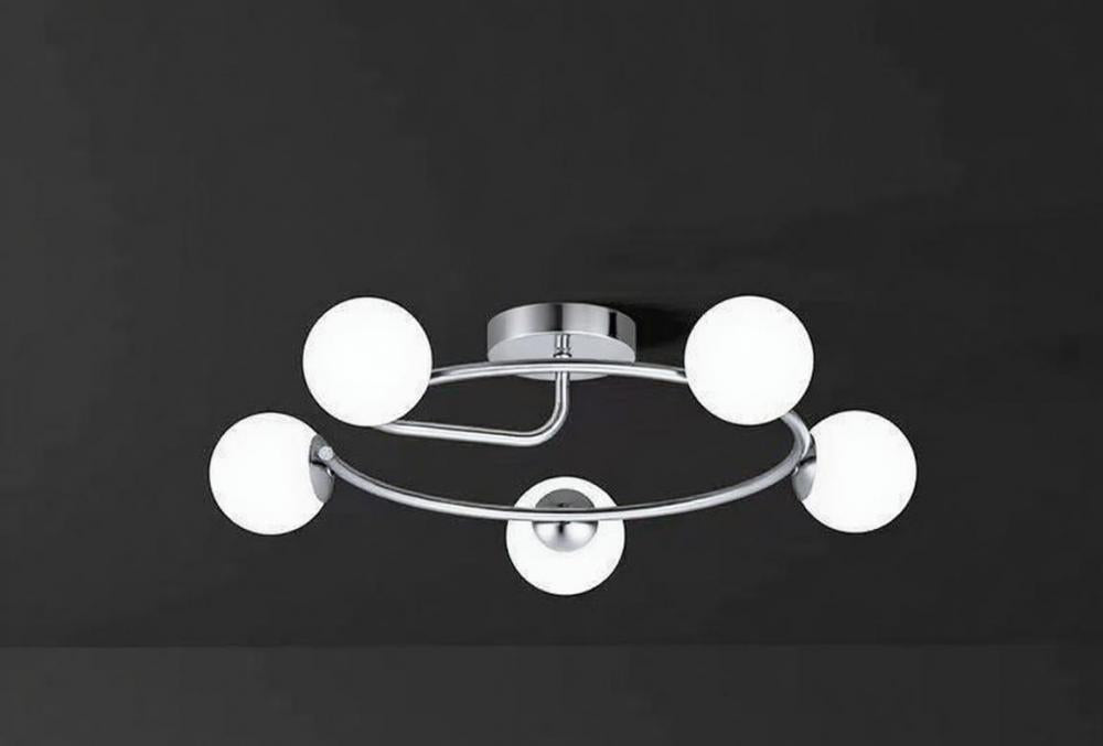 Lustra moderna Nordic silver 5xE27 globuri