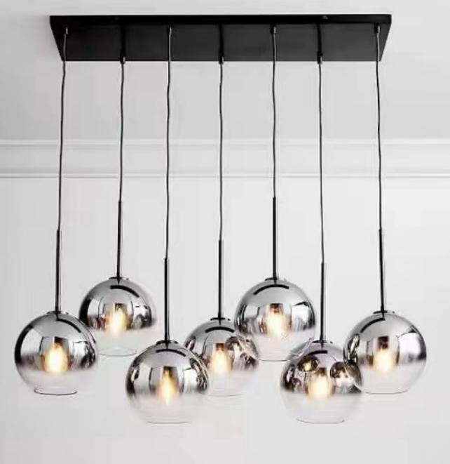 Lustra suspendata moderna Smoke 7 x E27