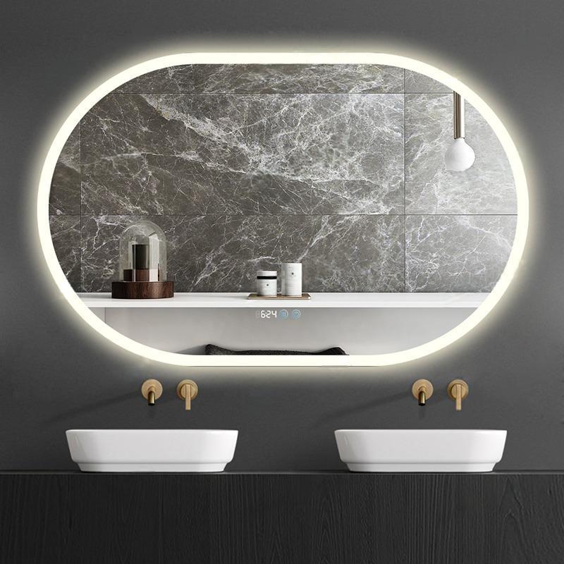 Oglinda LED 110x70 intrerupator touch dezaburire ceas CCT Dimabila 51W LL058-105