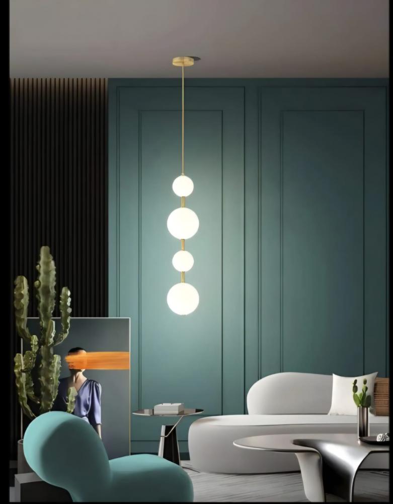 Pendul LED modern 4 globuri CCT gold 60W