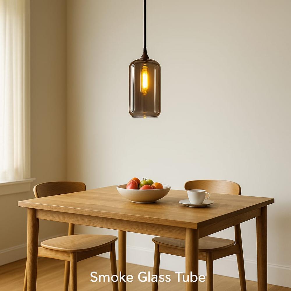 Pendul Smoke Glass Tube E27