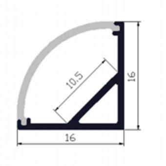 Profil LED 90 grade slim 2m