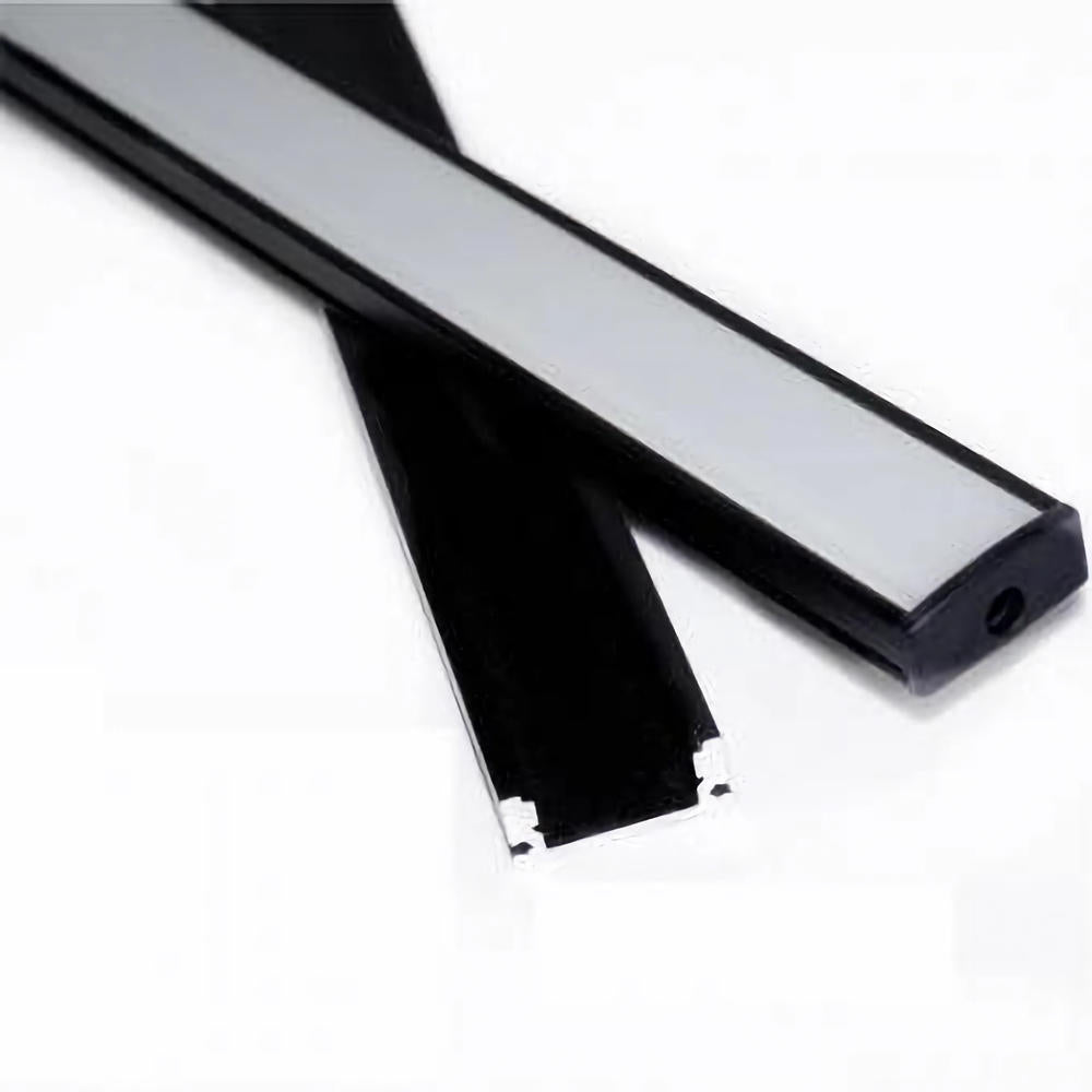 Profil LED aplicat 2m negru dispersor alb