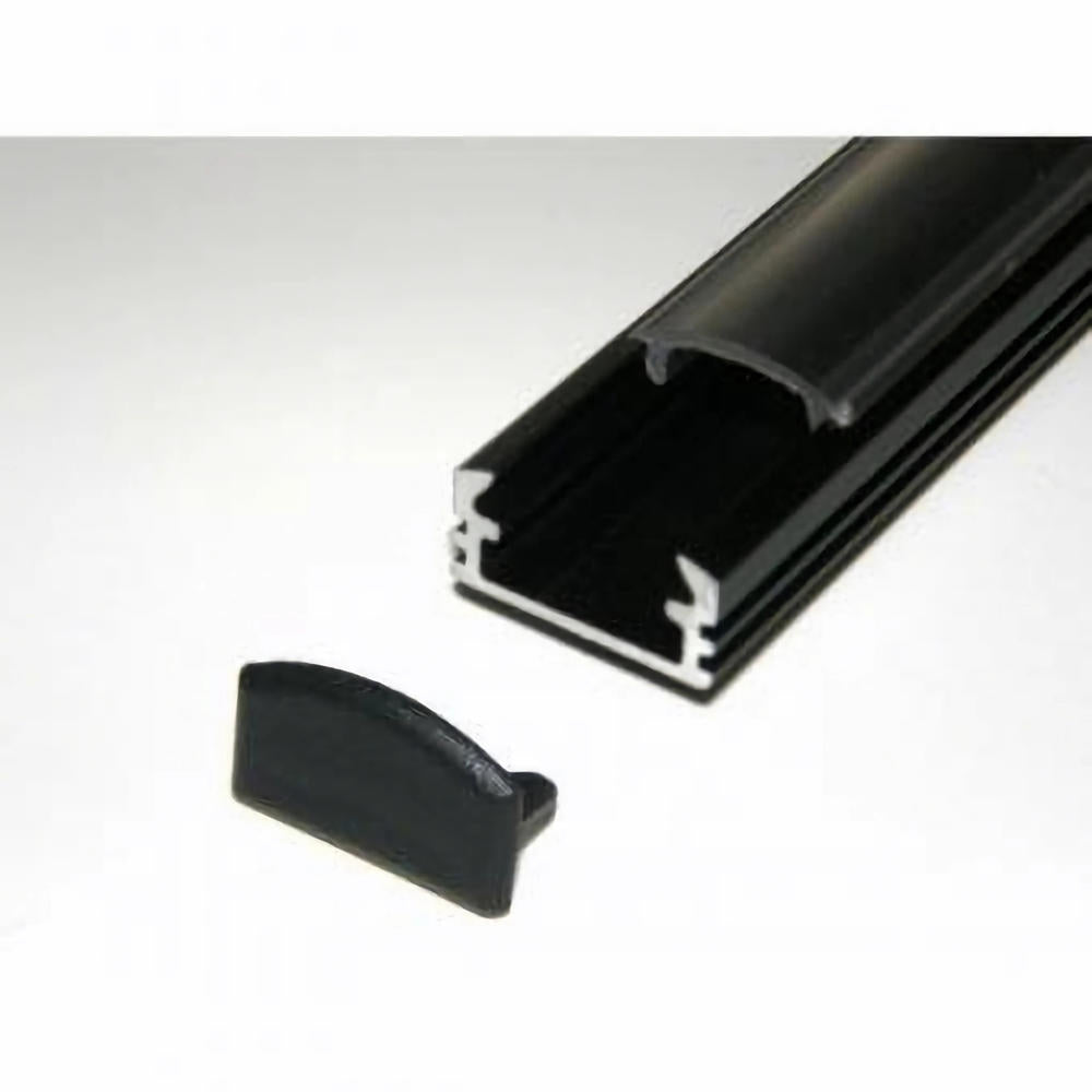 Profil LED aplicat 2m negru dispersor negru