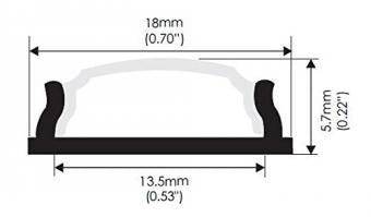 Profil LED flexibil aluminiu 2m