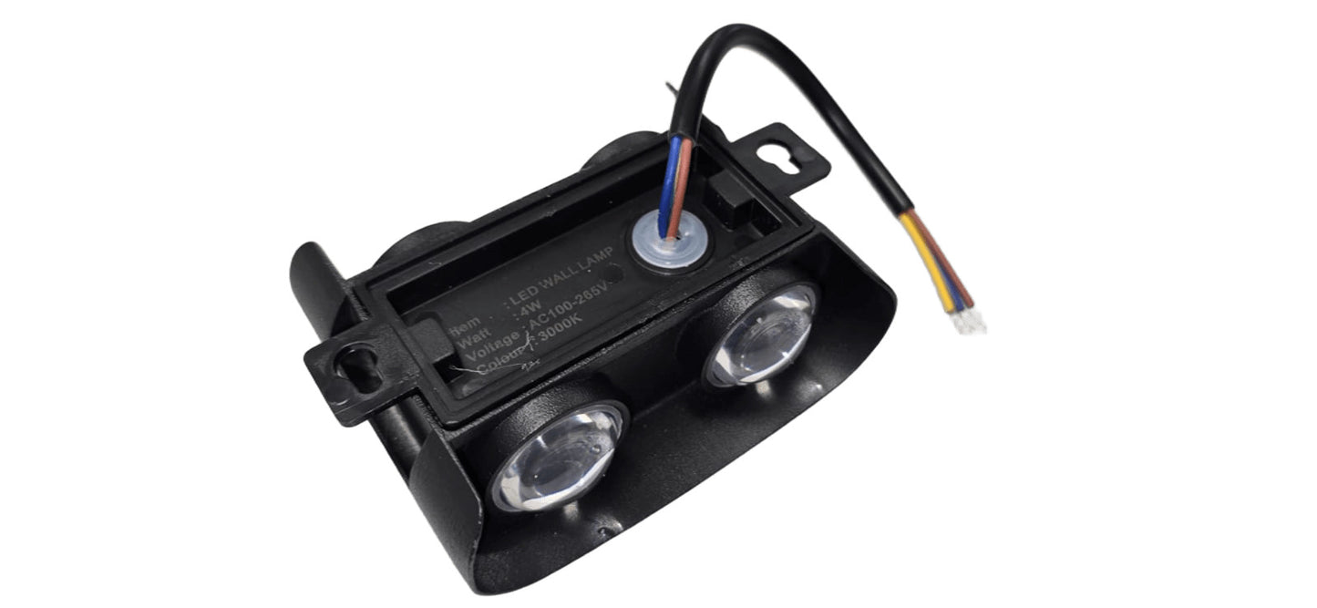 Aplica LED de fatada 4W Negru 3000K