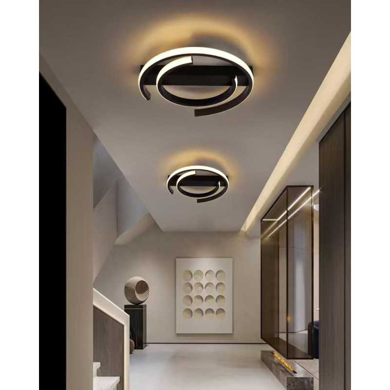 Aplica LED moderna CCT neagra 30W