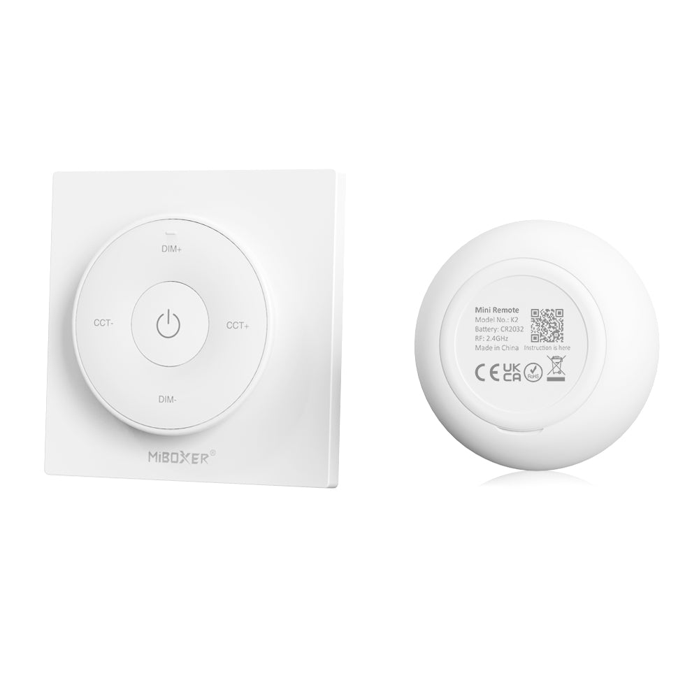 Variator de perete cu telecomanda detasabila MiLight RF alba