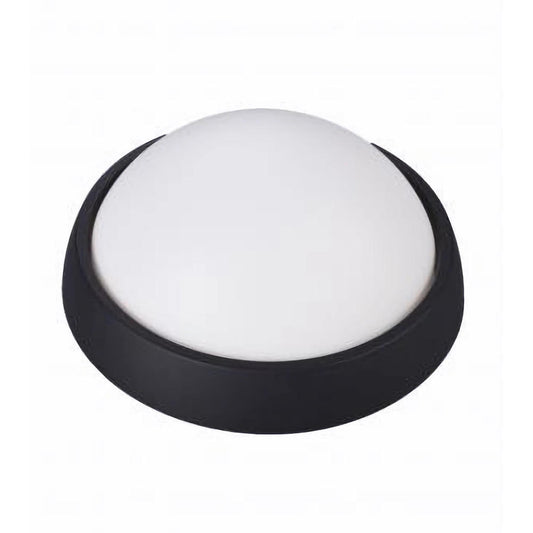 Aplica LED 12W rotunda negru exterior IP54 1050lm 4000K