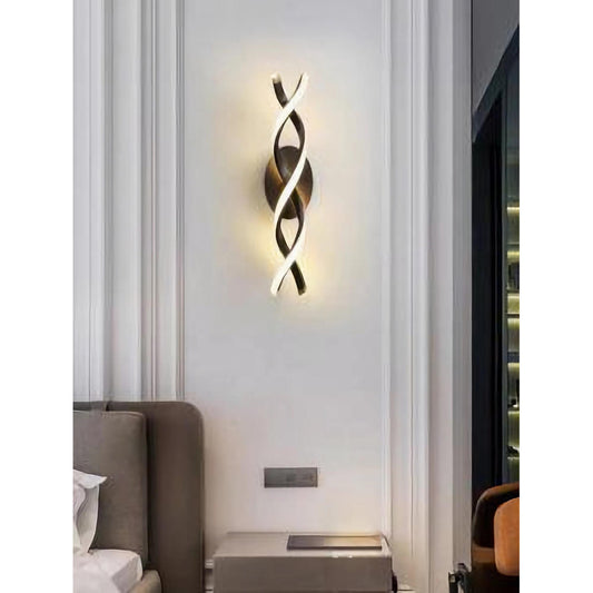 Aplica LED infinit CCT neagra 40W