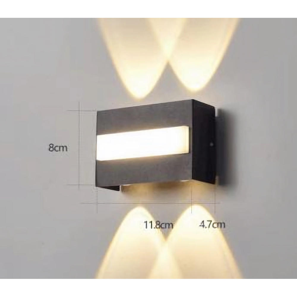 Aplica LED de fatada negru 8W