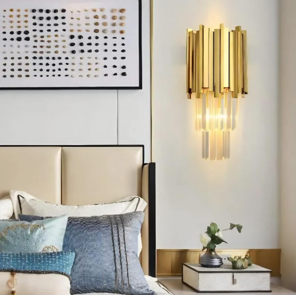 Aplica de cristal Noble gold 2xE14