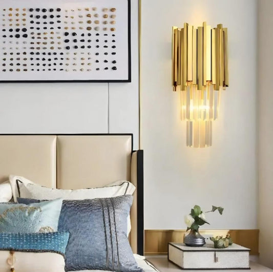 Aplica de cristal Noble gold 2xE14