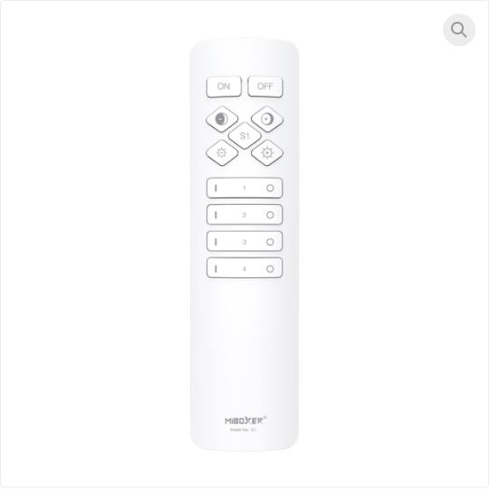 Telecomanda 4 zone MiLight RF CCT alba