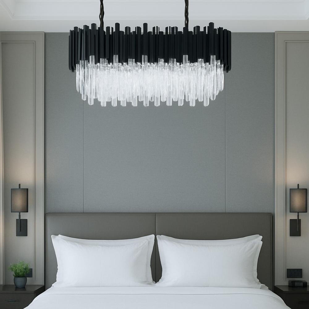 Candelabru de cristal Noble negru