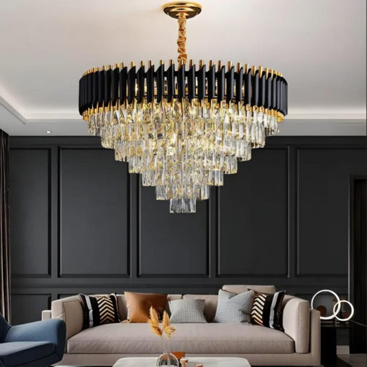 Candelabru de cristal Prestige negru 60cm