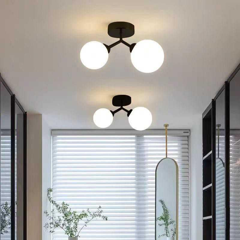 Lustra moderna 2 x G9 globuri neagra