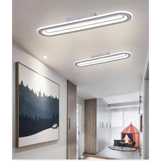 Lustra LED 3 functii bicolor Alb-Crom 64W