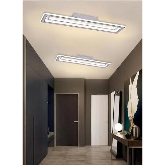 Lustra LED 3 functii bicolor Alb-Crom 64W