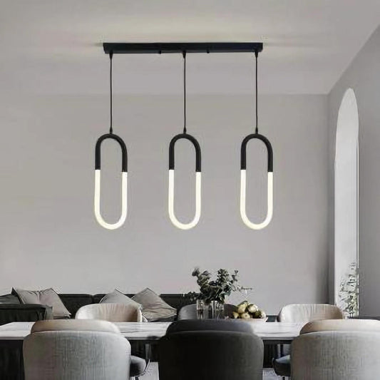 Lustra LED Moderna liniara cu telecomanda CCT neagra 54W