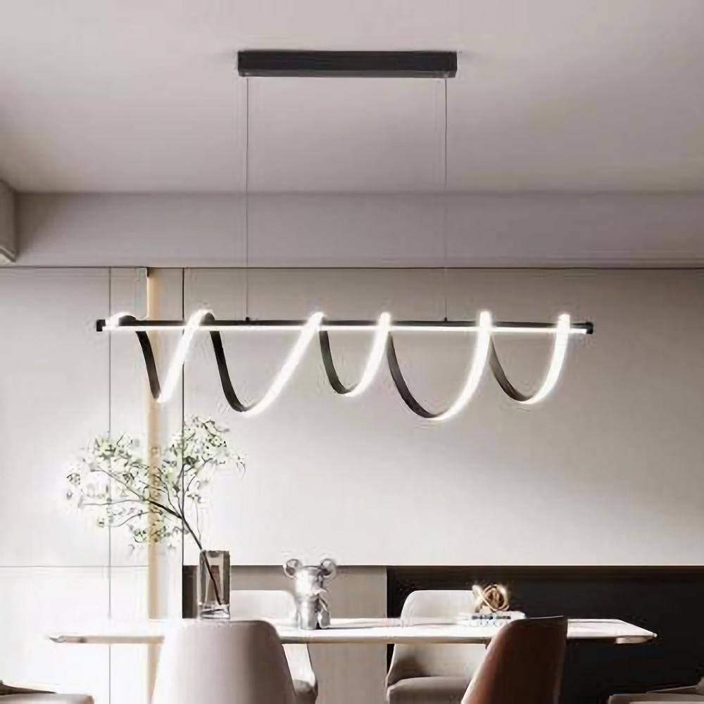 Lustra LED CCT cu telecomanda neagra 94W