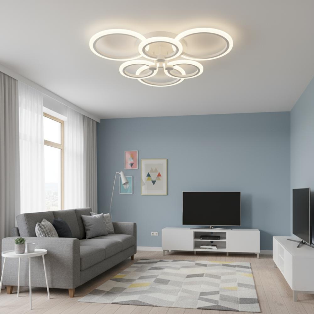 Lustra LED CCT alba 84W