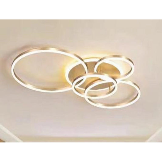 Lustra LED dimabila cu telecomanda 3 functii Gold 186W