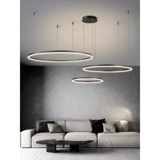 Lustra LED dimabila cu telecomanda 3 functii 40x60x80cm negru 102W