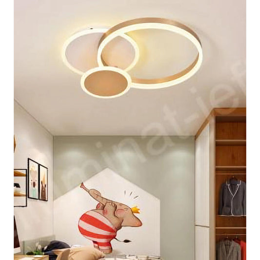 Lustra LED CCT cu telecomanda Gold 74W