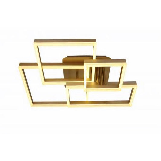 Lustra LED dimabila cu telecomanda 3 functii Gold 160W