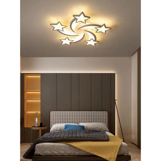 Lustra LED CCT alba cu telecomanda Stars 100W