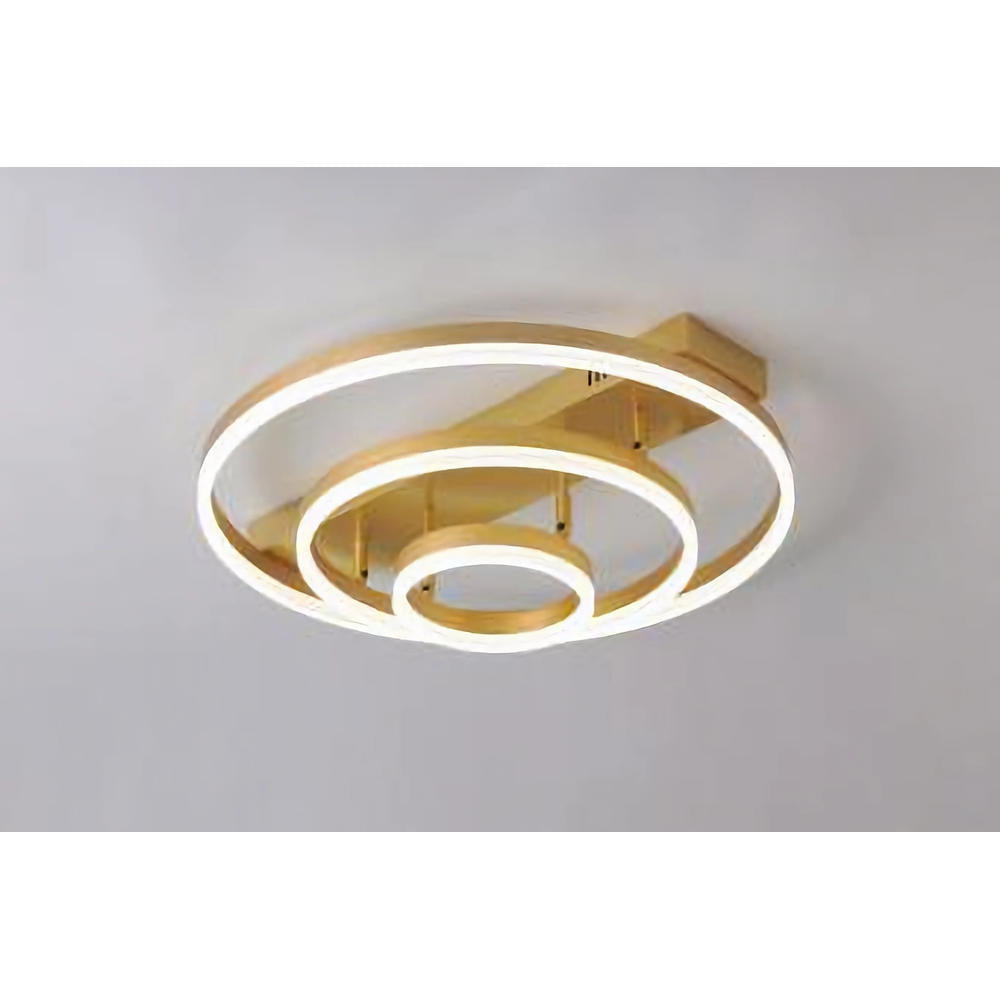 Lustra LED dimabila cu telecomanda 3 functii orientabila gold 160W