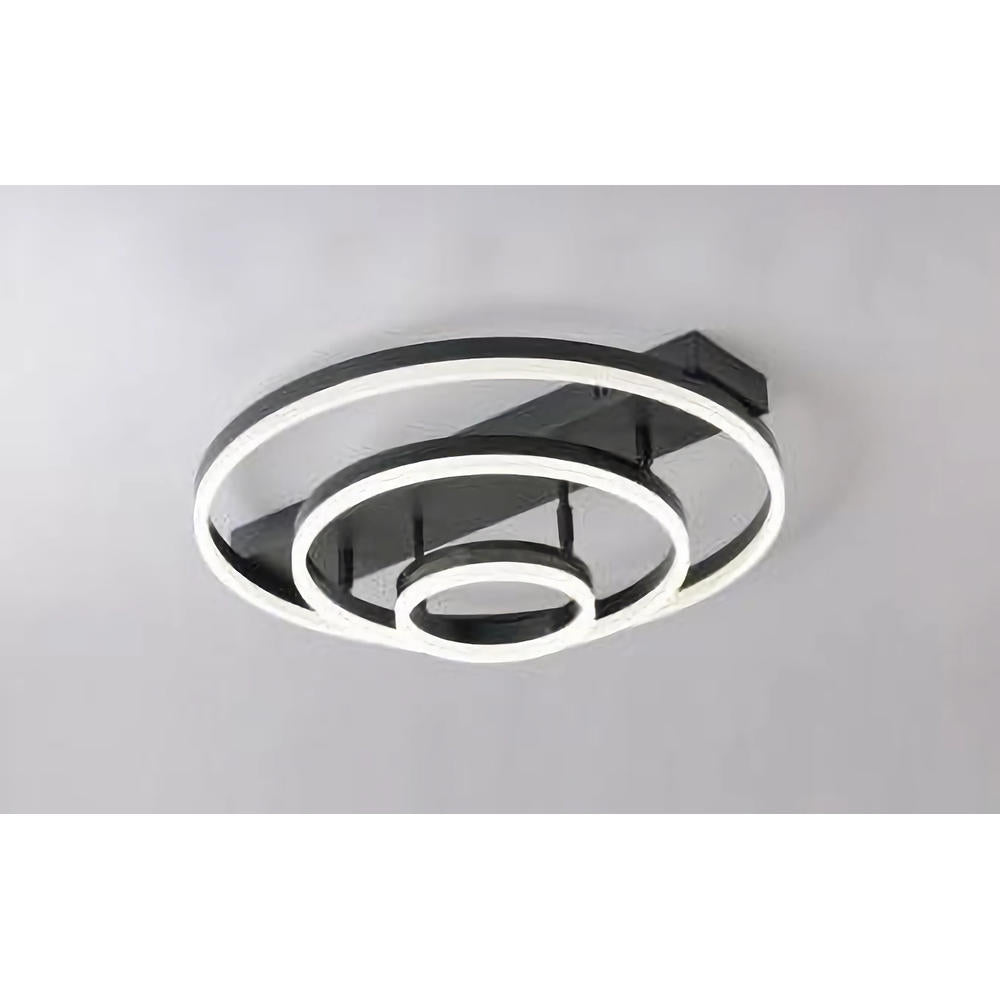 Lustra LED dimabila cu telecomanda 3 functii orientabila neagra 160W