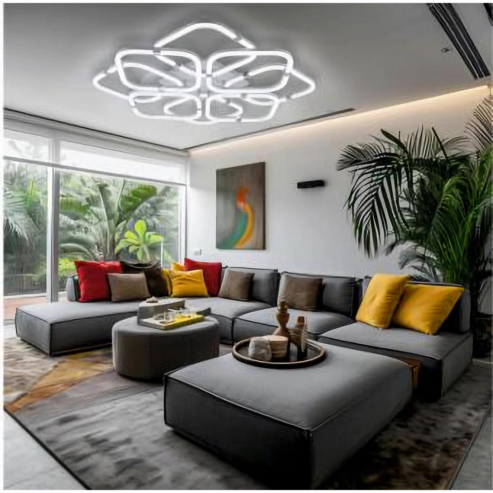Lustra LED dimabila cu telecomanda Galaxy alba 300W