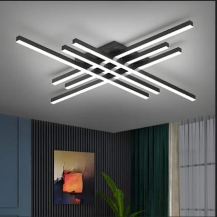 Lustra LED dimabila CCT Mikado neagra 72W